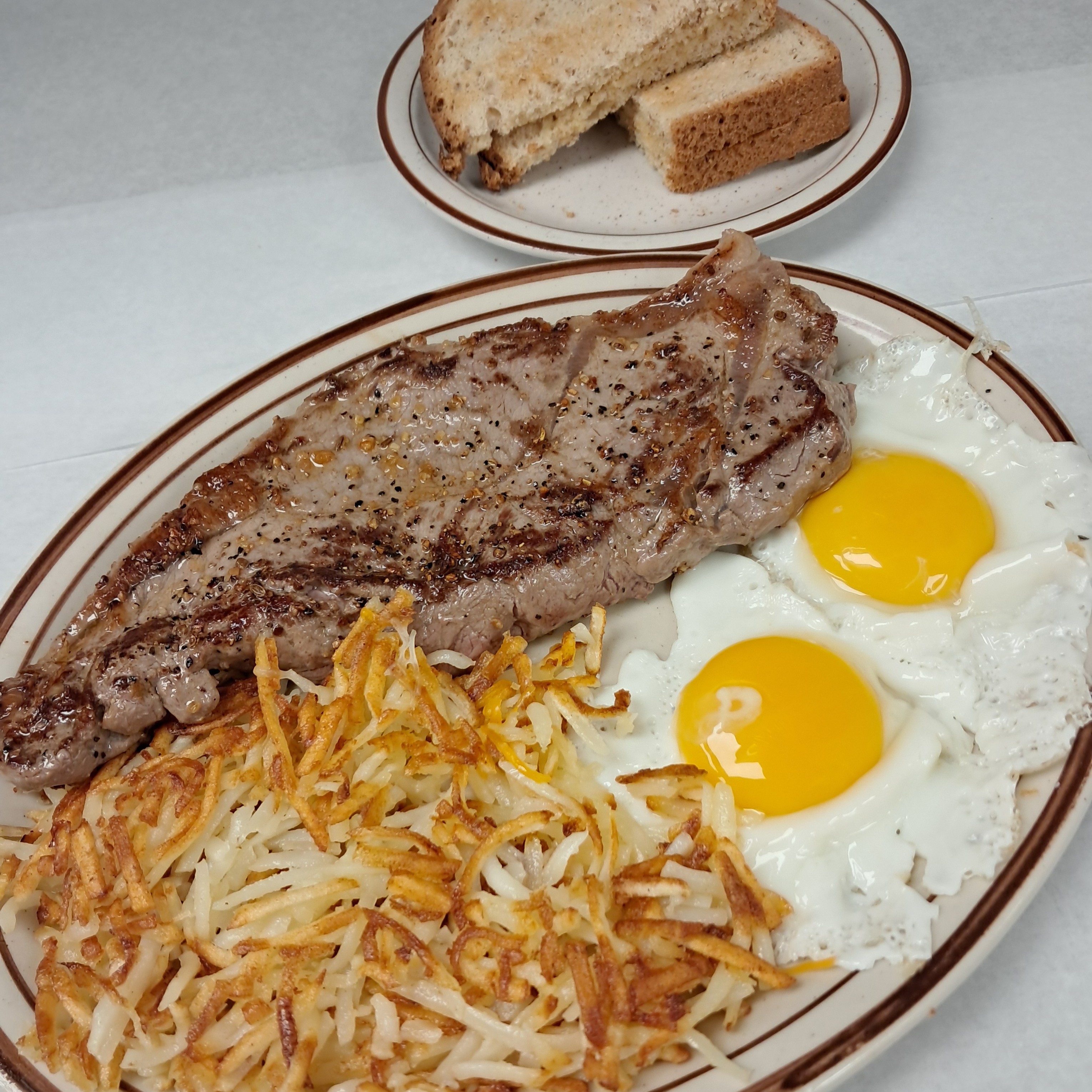 New York Steak & Eggs.